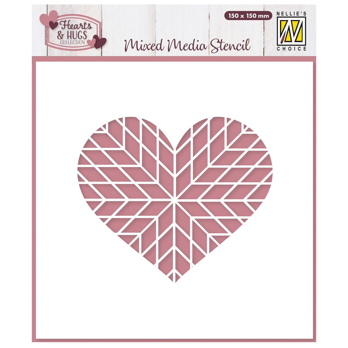 Nellie's choice • stencil geo hart 15x15cm