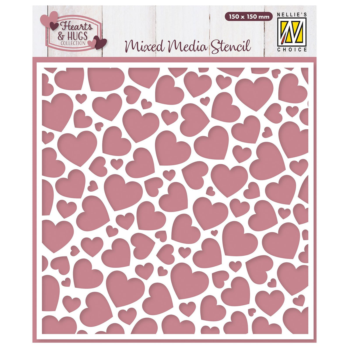 Nellie's choice • stencil pop up harten 15x15cm
