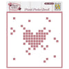 Nellie's choice • stencil pixel hart 15x15cm