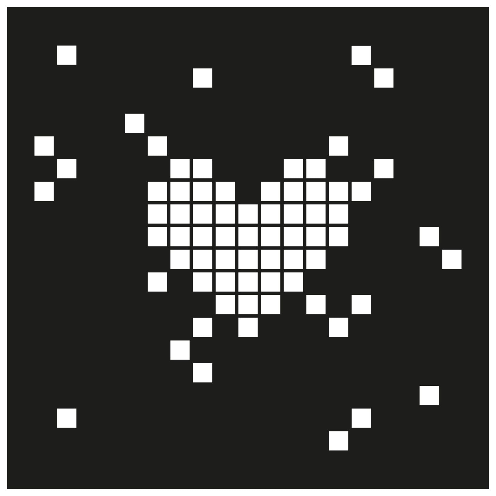 Nellie's choice • stencil pixel hart 15x15cm