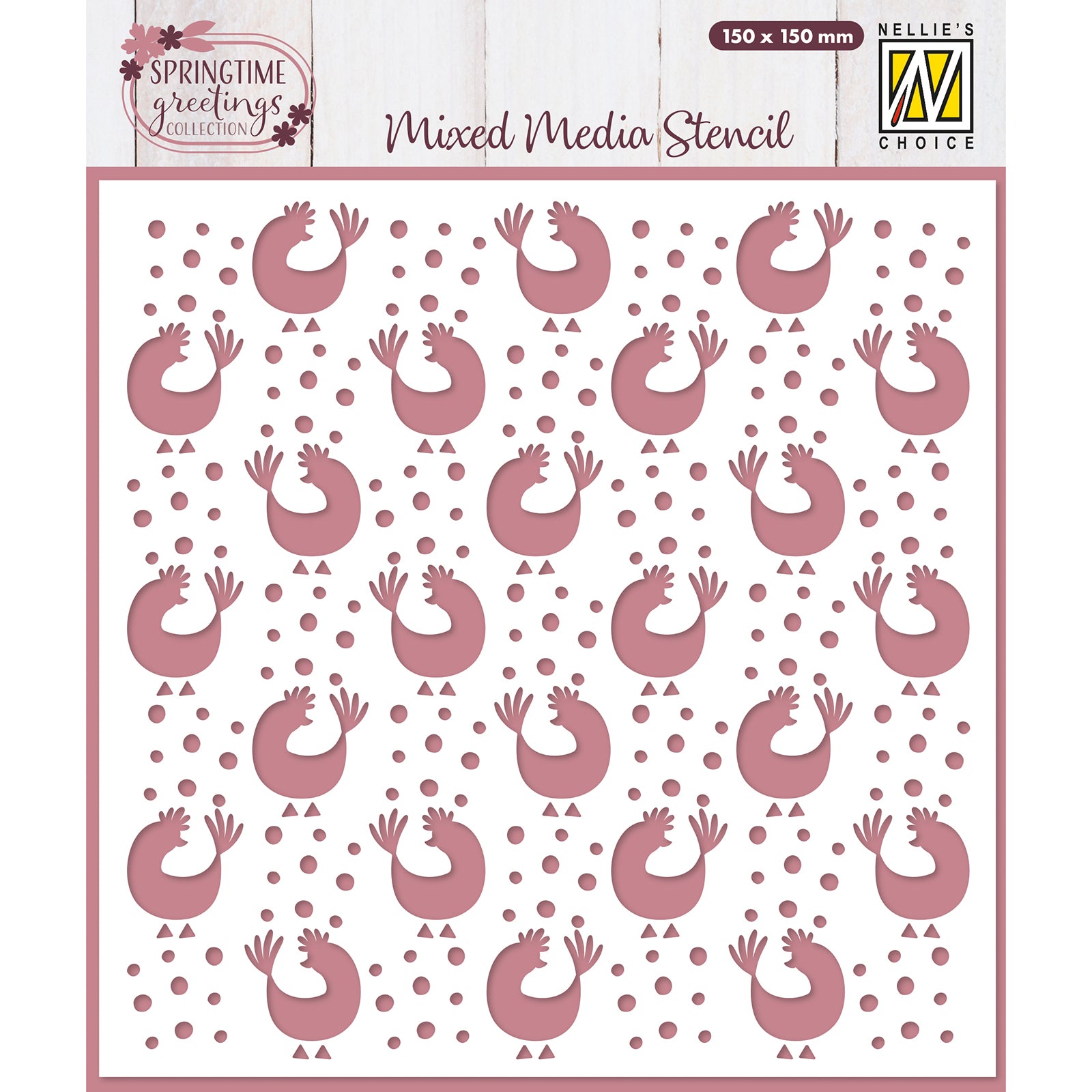 Nellie's choice • sjabloon kippen 15cmx15cm