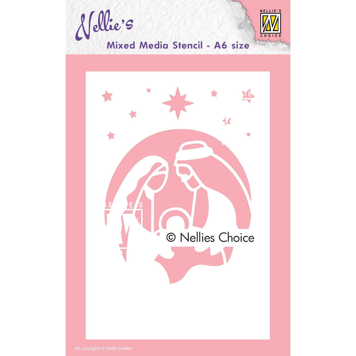 Nellie's choice • stencil a6 size holy family