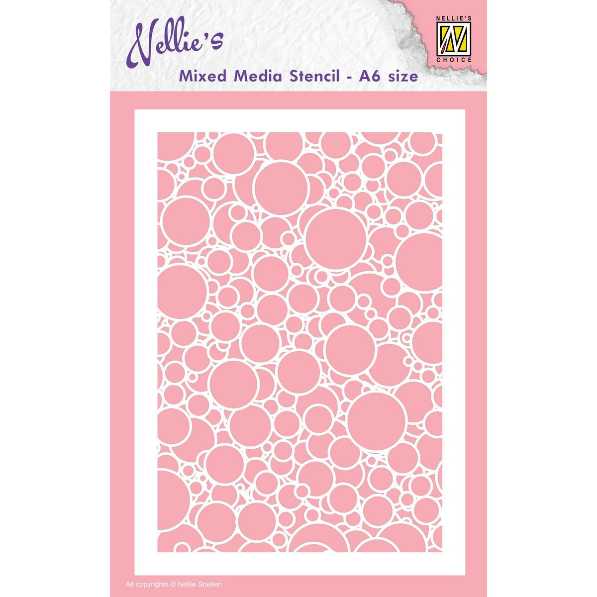 Nellie's choice • stencil a6 size bubbles