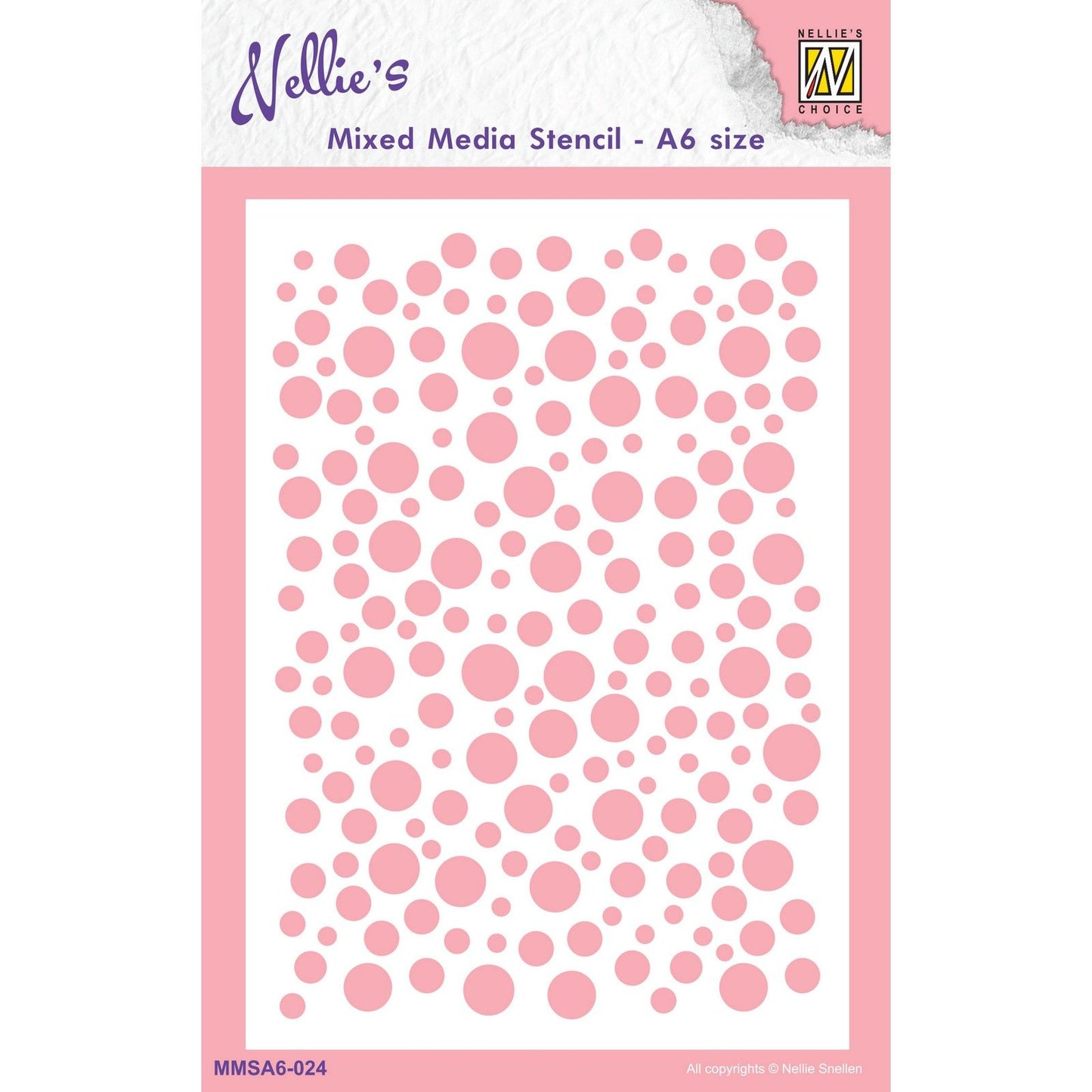 Nellie's choice • stencil a6 size bubbles-2