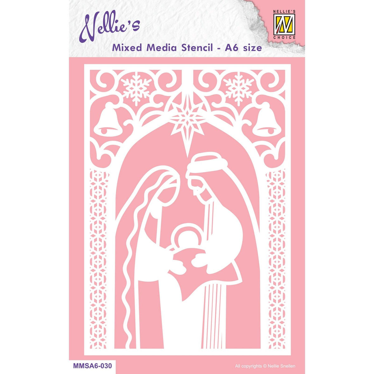 Nellie's choice • stencil a6 size christmas nativity