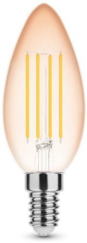 Enzo modee led kaars e14 4-33w 1800k filament amber - led7400