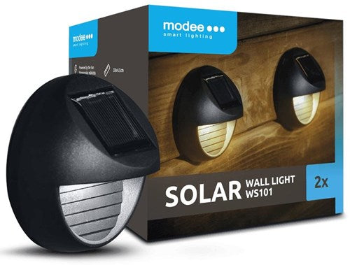Enzo modee led solar wandlamp 8cm set a 2 stuks warmwit - 5099160