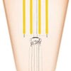 Enzo modee led st64 e27 4-28w 1800k filament amber dimbaar - led7470