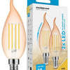 Enzo modee led tipkaars e14 4-28w 1800k filament amber dimbaar 2-pack - led7408