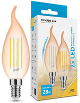 Enzo modee led tipkaars e14 4-28w 1800k filament amber dimbaar 2-pack - led7408 - afbeelding 2