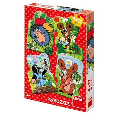 puzzel molletje en zijn vriendjes 4 x 12 stukjes