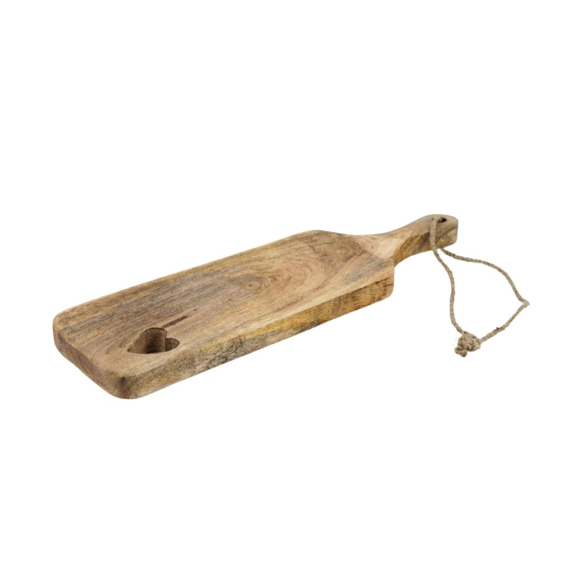 Serveerplank heart mangohout 40cm