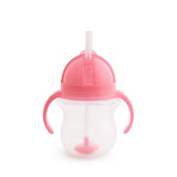 Munchkin tip sip straw cup weighted 207ml roze - afbeelding 1