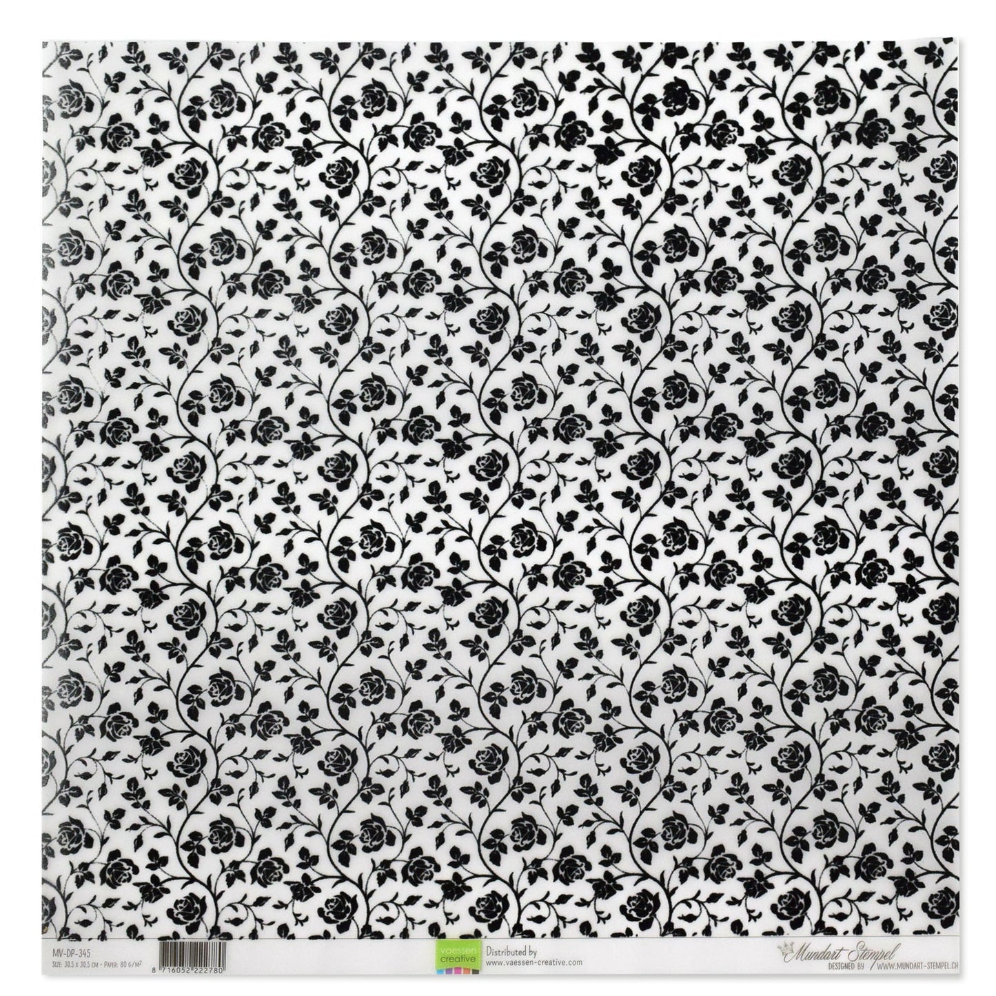 Mundart stempel • vellum papier fluwelen rozen