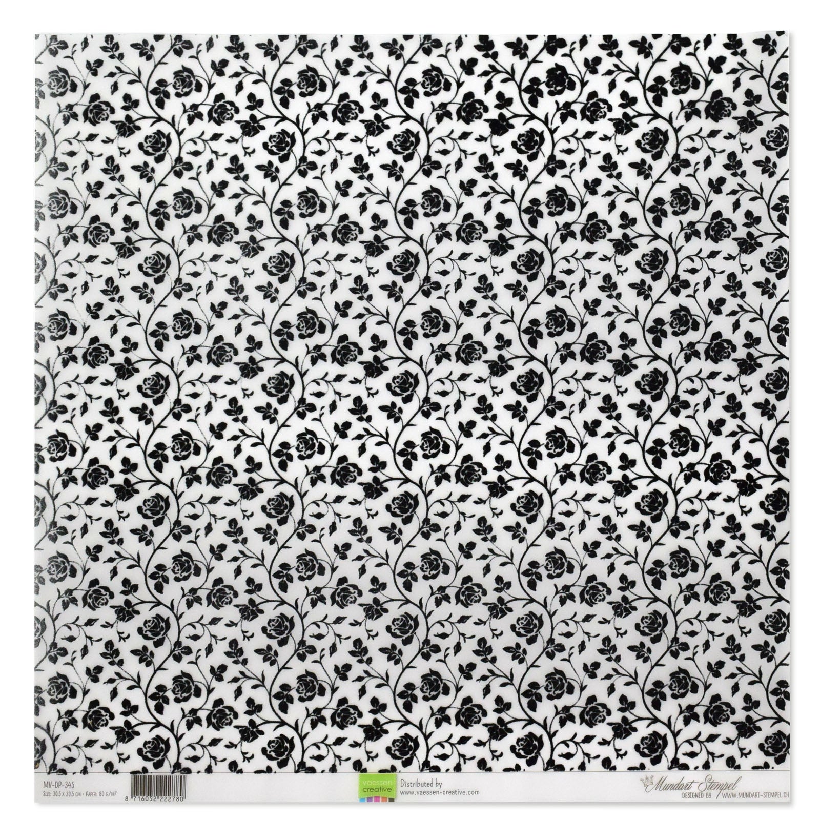 Mundart stempel • vellum papier fluwelen rozen