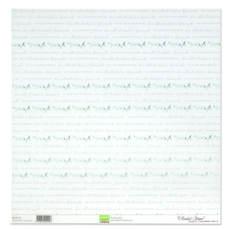 Mundart stempel • vellum papier duitse tekst die allerliebsten wünsche