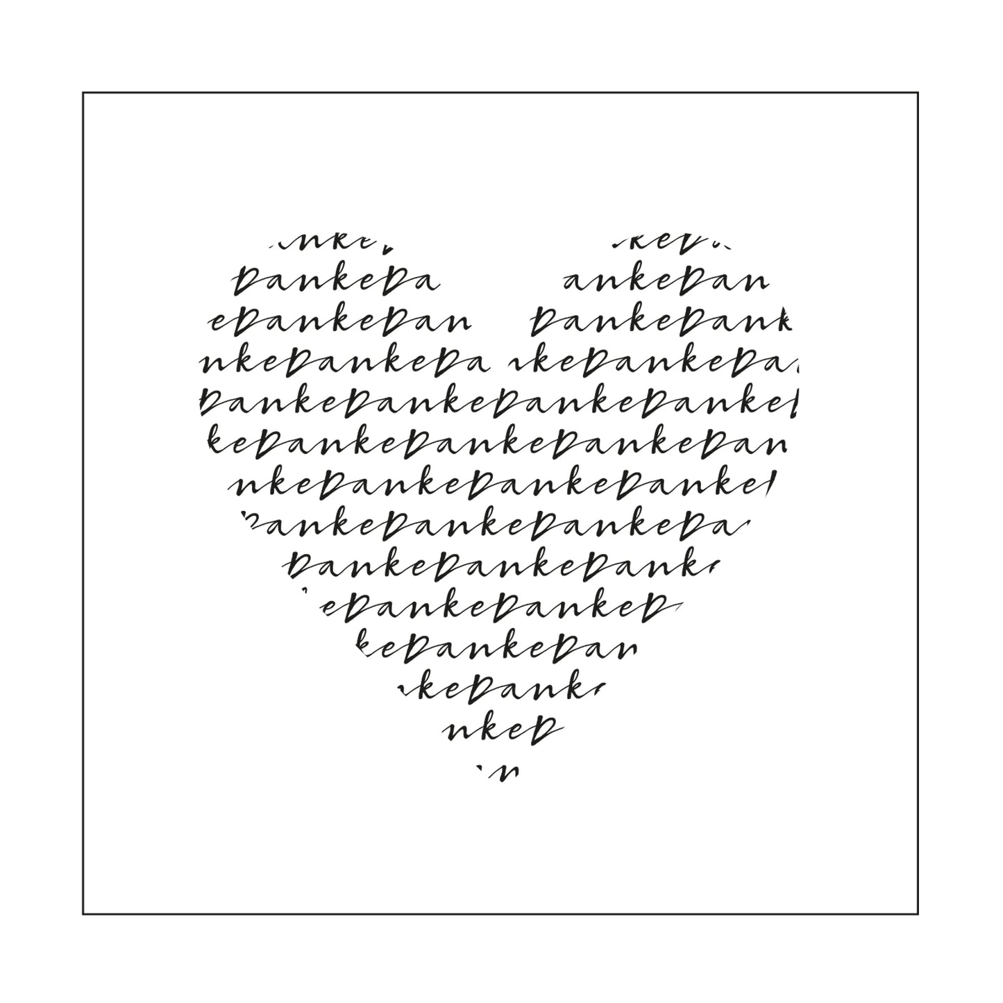 Mundart stempel • embossing sjabloon duitse tekst danke