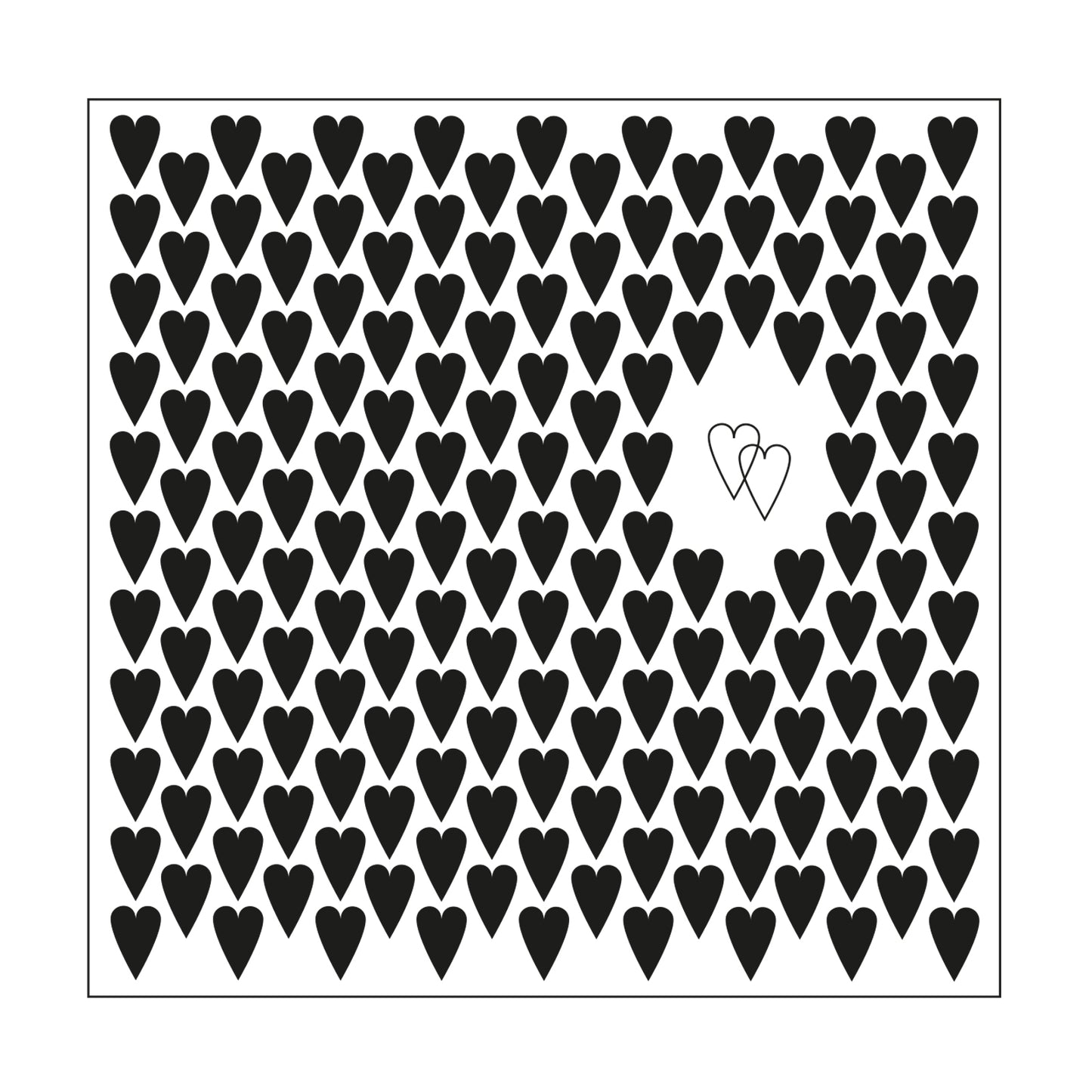 Mundart stempel • embossing sjabloon lange harten