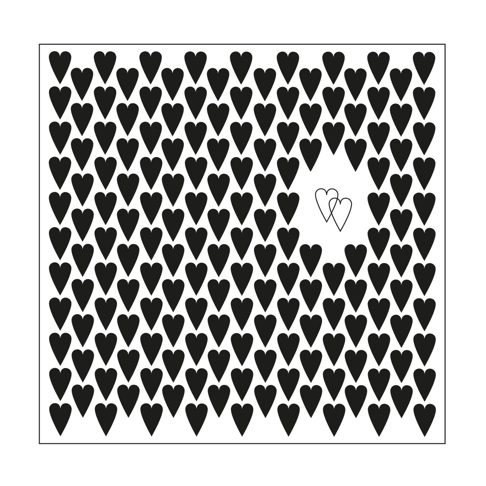 Mundart stempel • embossing sjabloon lange harten
