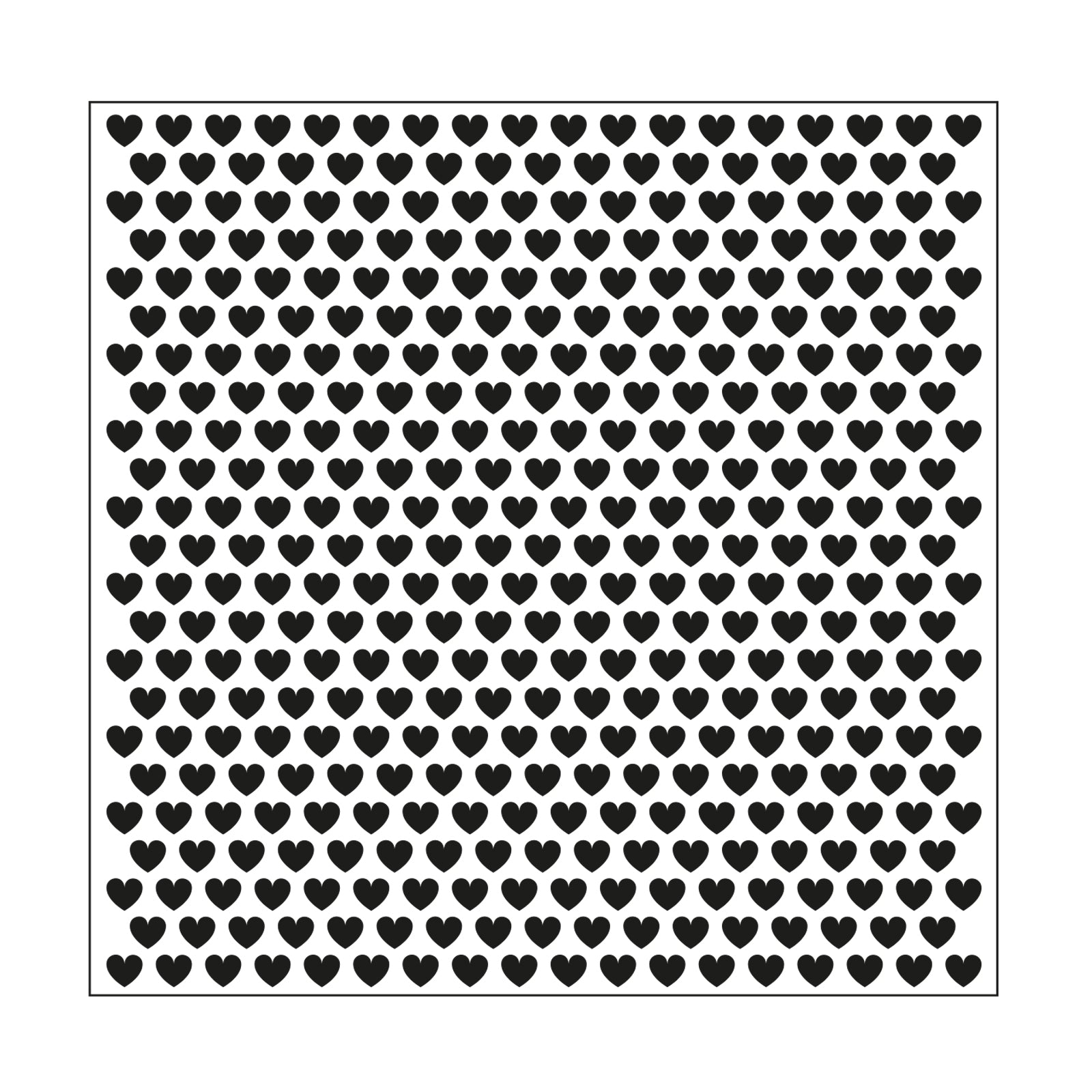 Mundart stempel • embossing sjabloon kleine hartjes