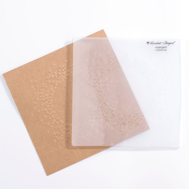 Mundart stempel • embossing sjabloon harten krans