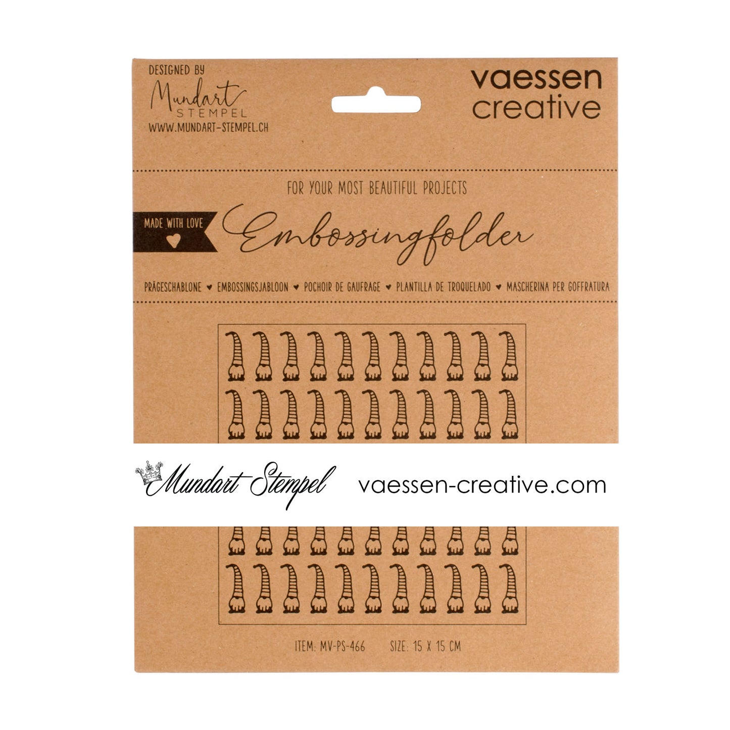 Mundart stempel • embossing sjabloon kabouter