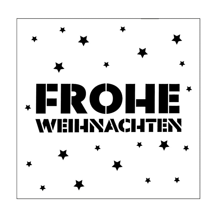 Mundart stempel • stencil duitse tekst frohe weihnachten
