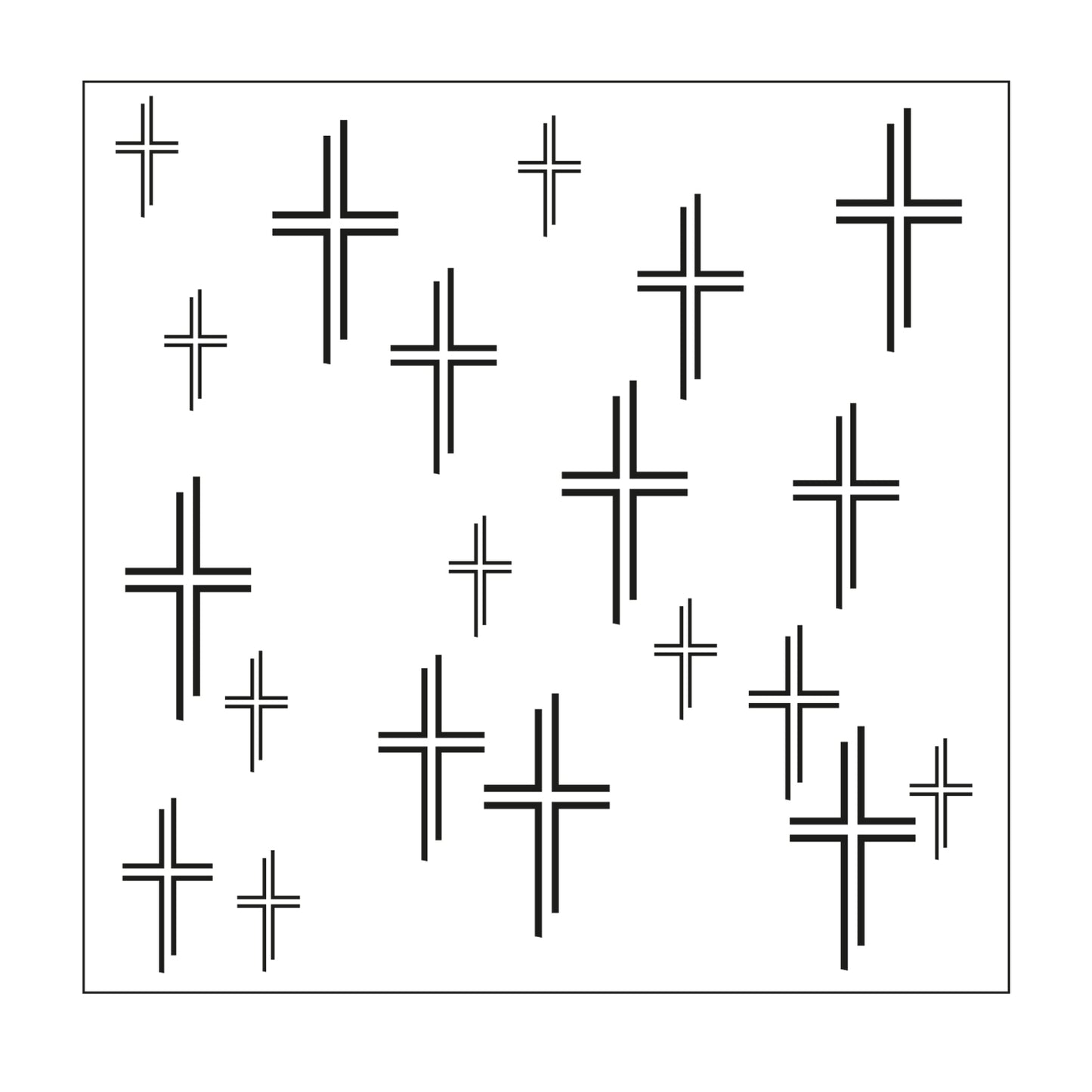 Mundart stempel • stencil kruizen