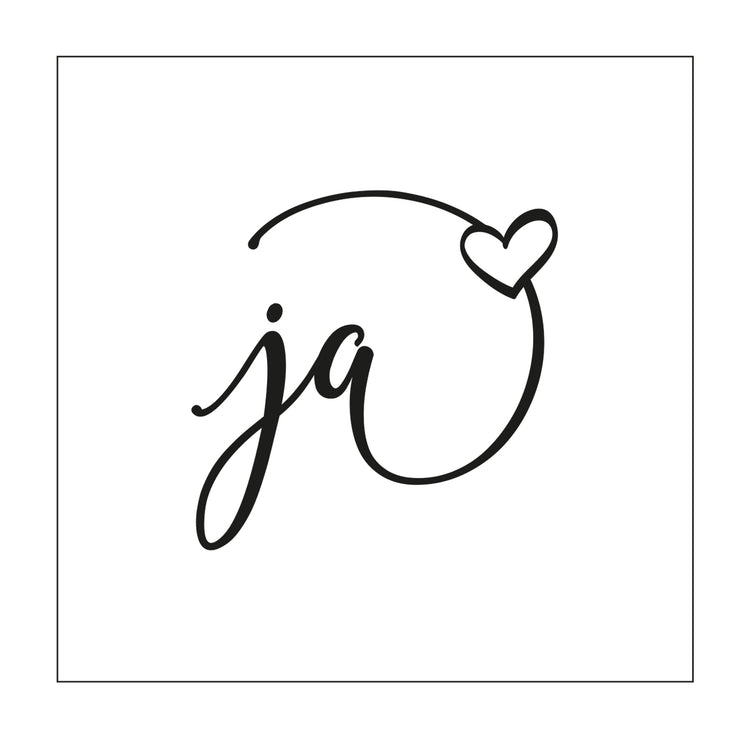 Mundart stempel • stencil duitse tekst ja