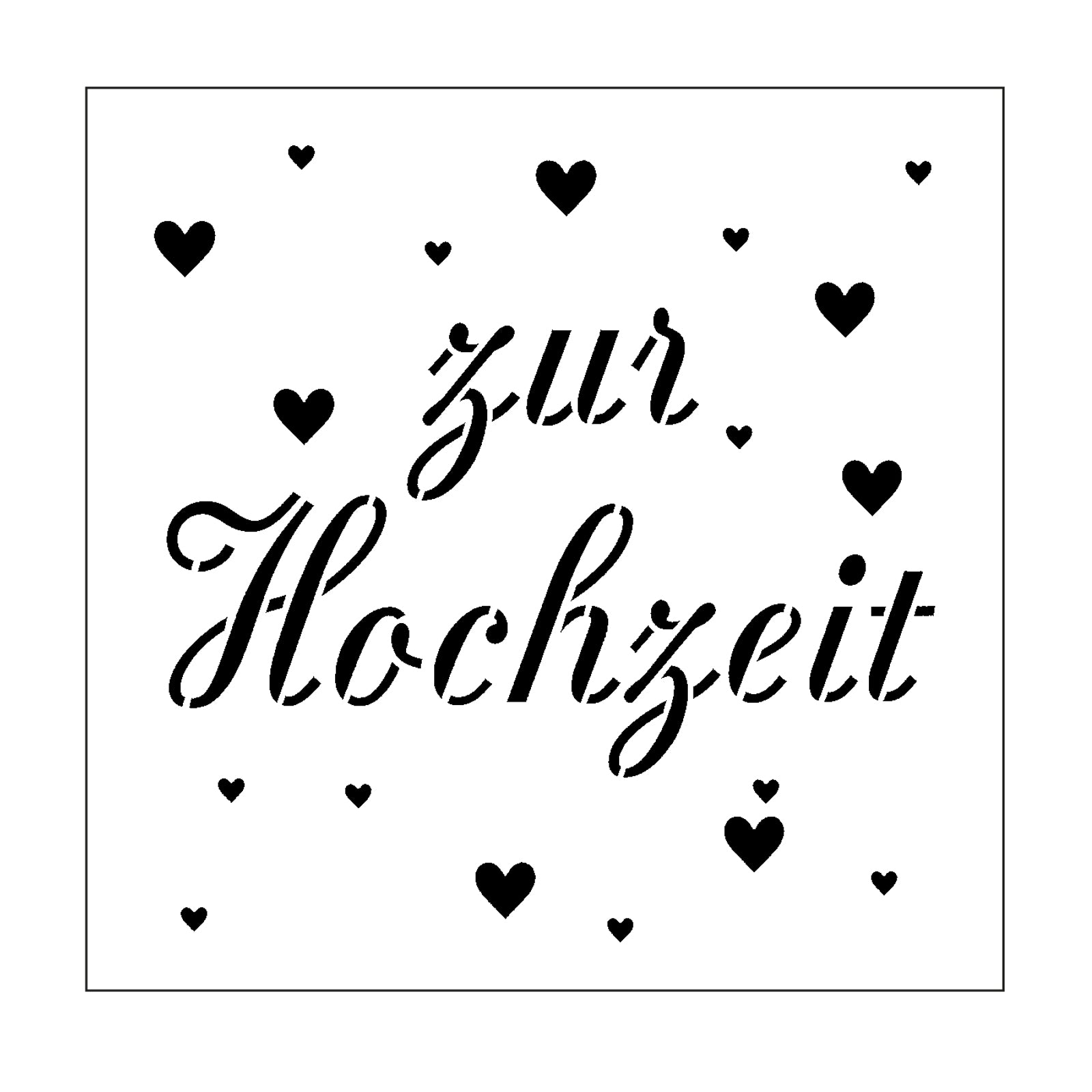 Mundart stempel • stencil duitse tekst zur hochzeit