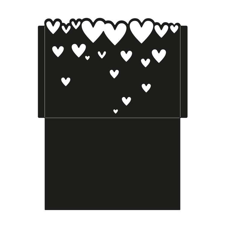 Mundart stempel • snijmal verpakking met hart