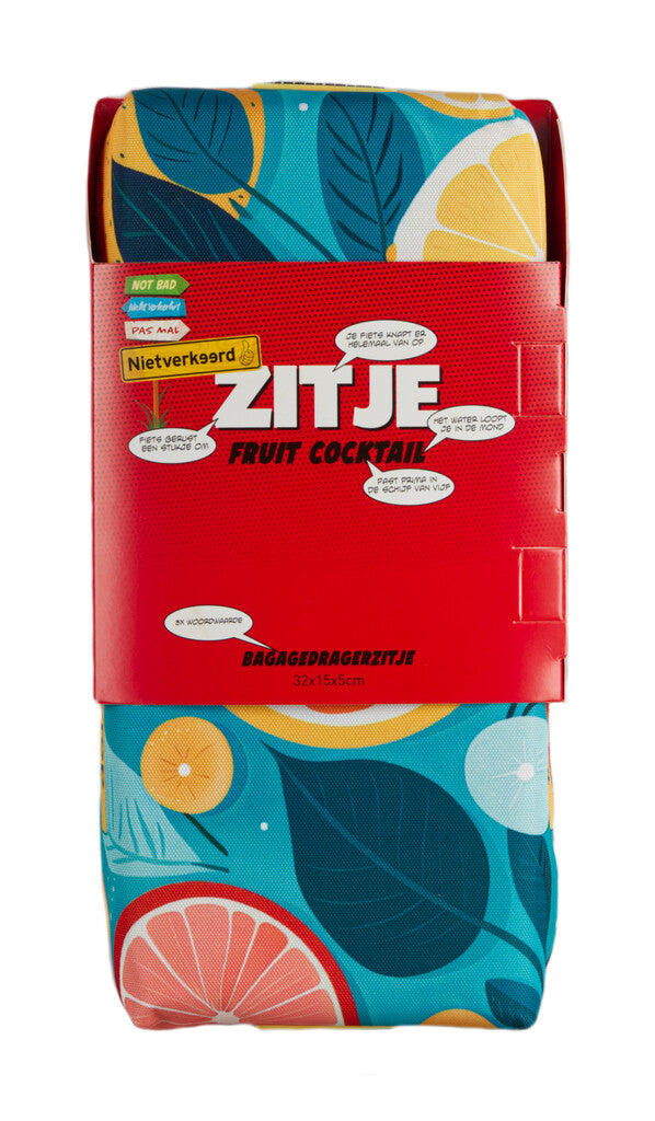 Buzaglo pexkids zitkussen voor bagagedrager fruit coctail