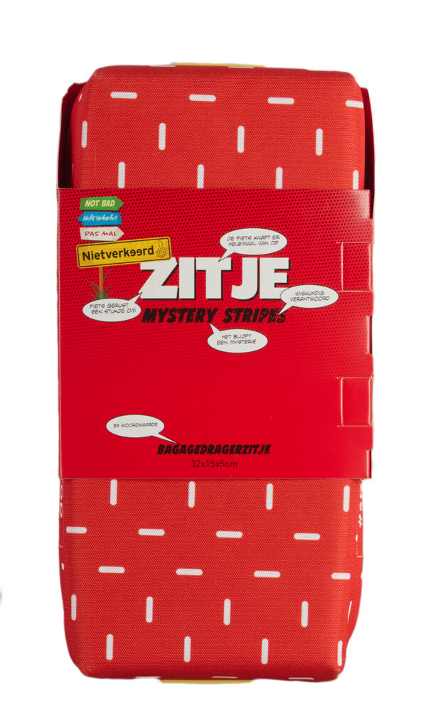 Buzaglo nietverkeerd zitkussen voor bagagedrager mystery stripes