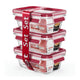 Tefal masterseal glass set a 3 x 450 ml rechthoekig