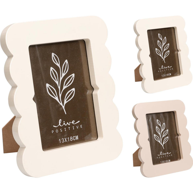 Home styling fotolijst crème kleurvoor foto 13x18cm