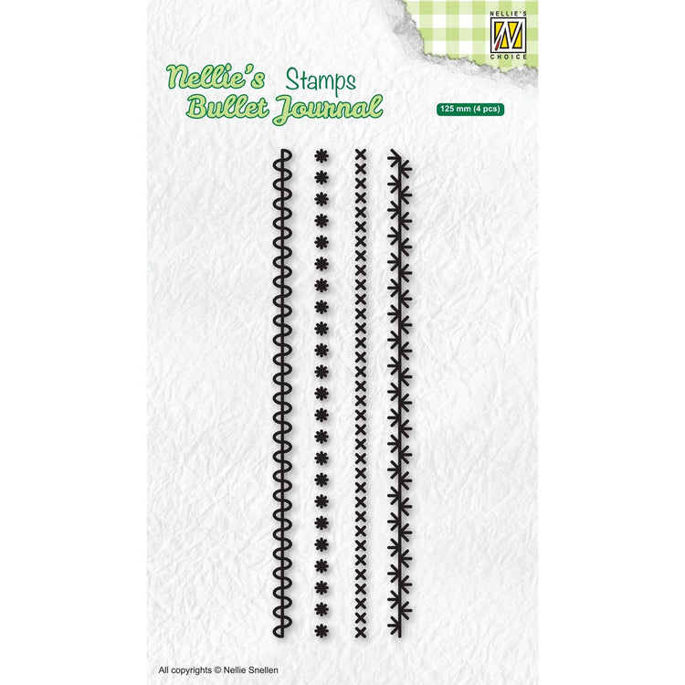 Nellie's choice • clear stempels suitable for nellie's bullet journal set of borders-1