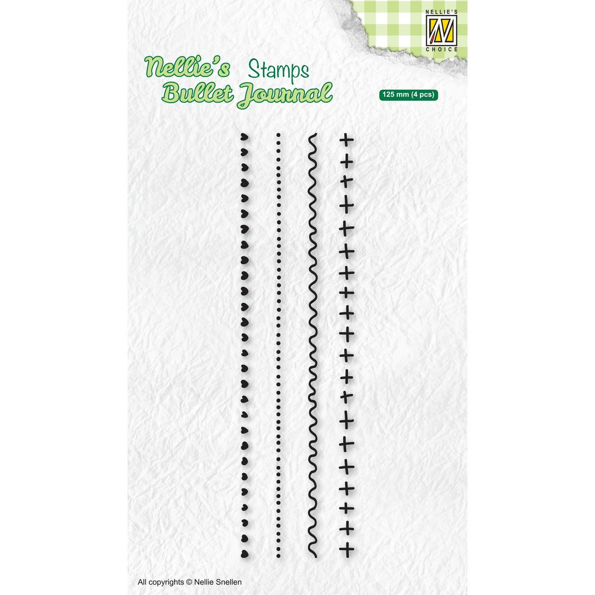 Nellie's choice • clear stempels suitable for nellie's bullet journal set of borders 3