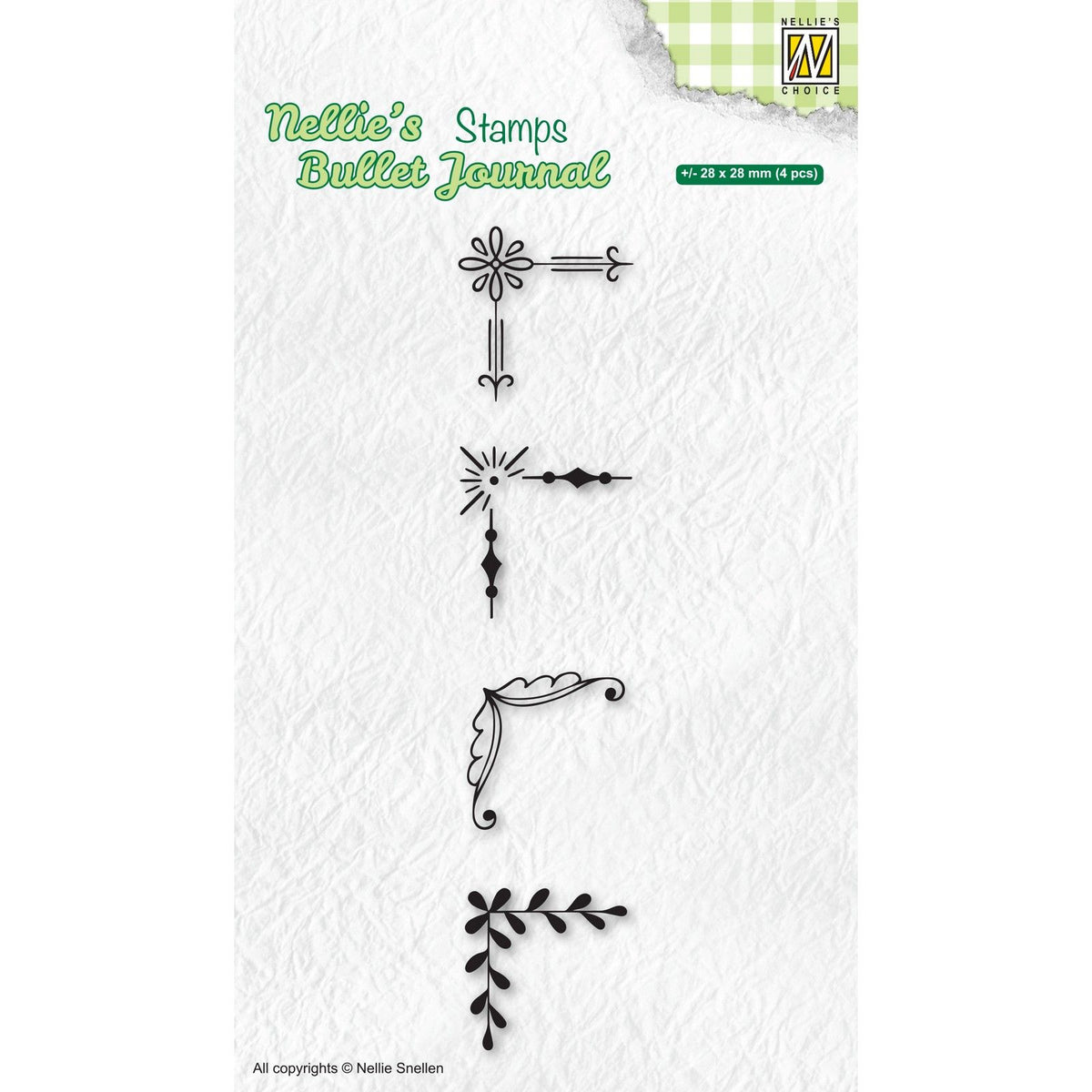 Nellie's choice • clear stempels suitable for nellie's bullet journal set of edges 2