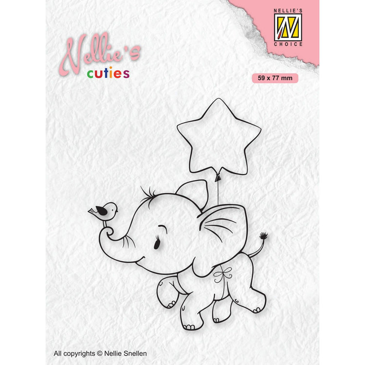 Nellie's choice • nellie's christmas cuties clear stempels elephant with star