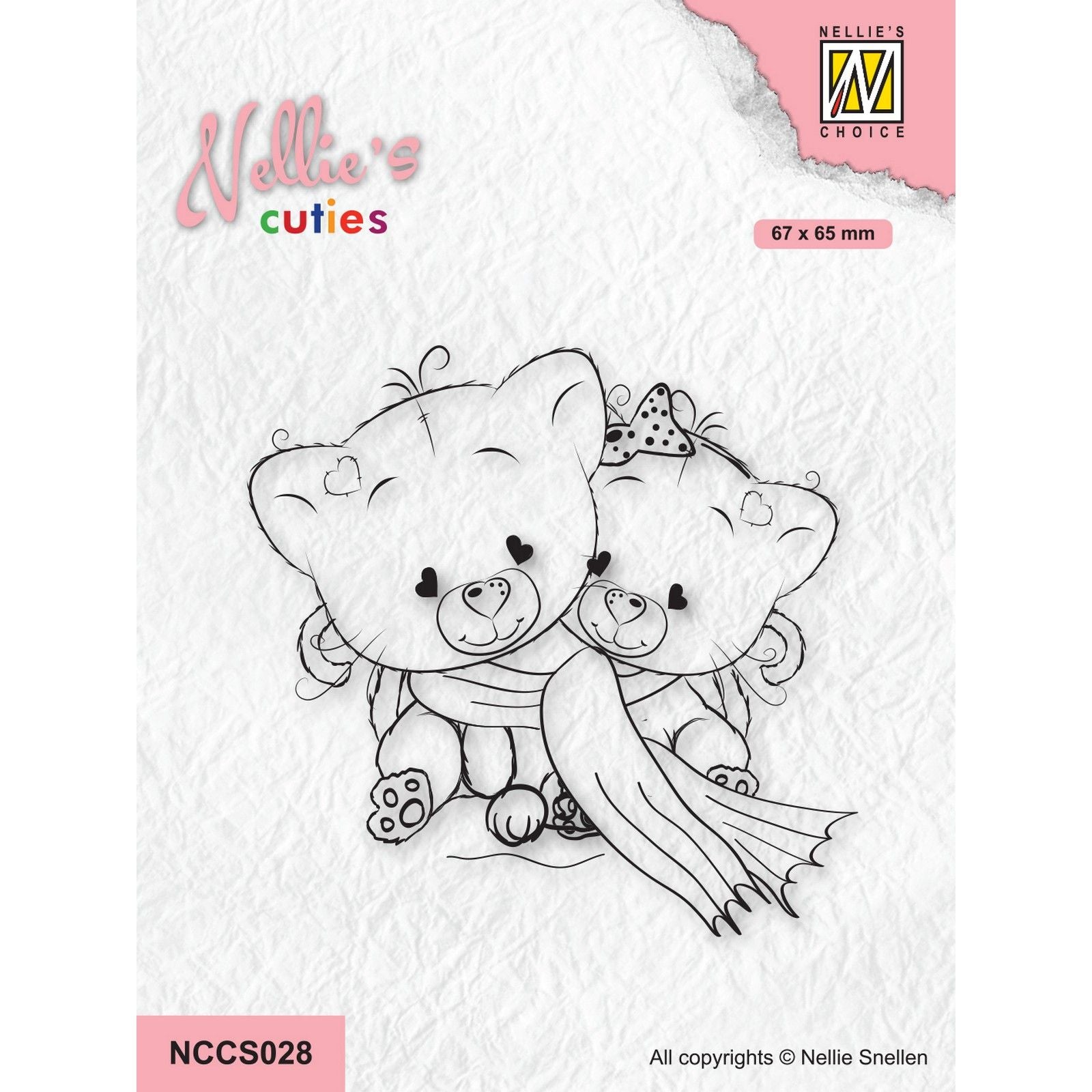 Nellie's choice • nellie's cuties clear stempels cosily under a warm scarf