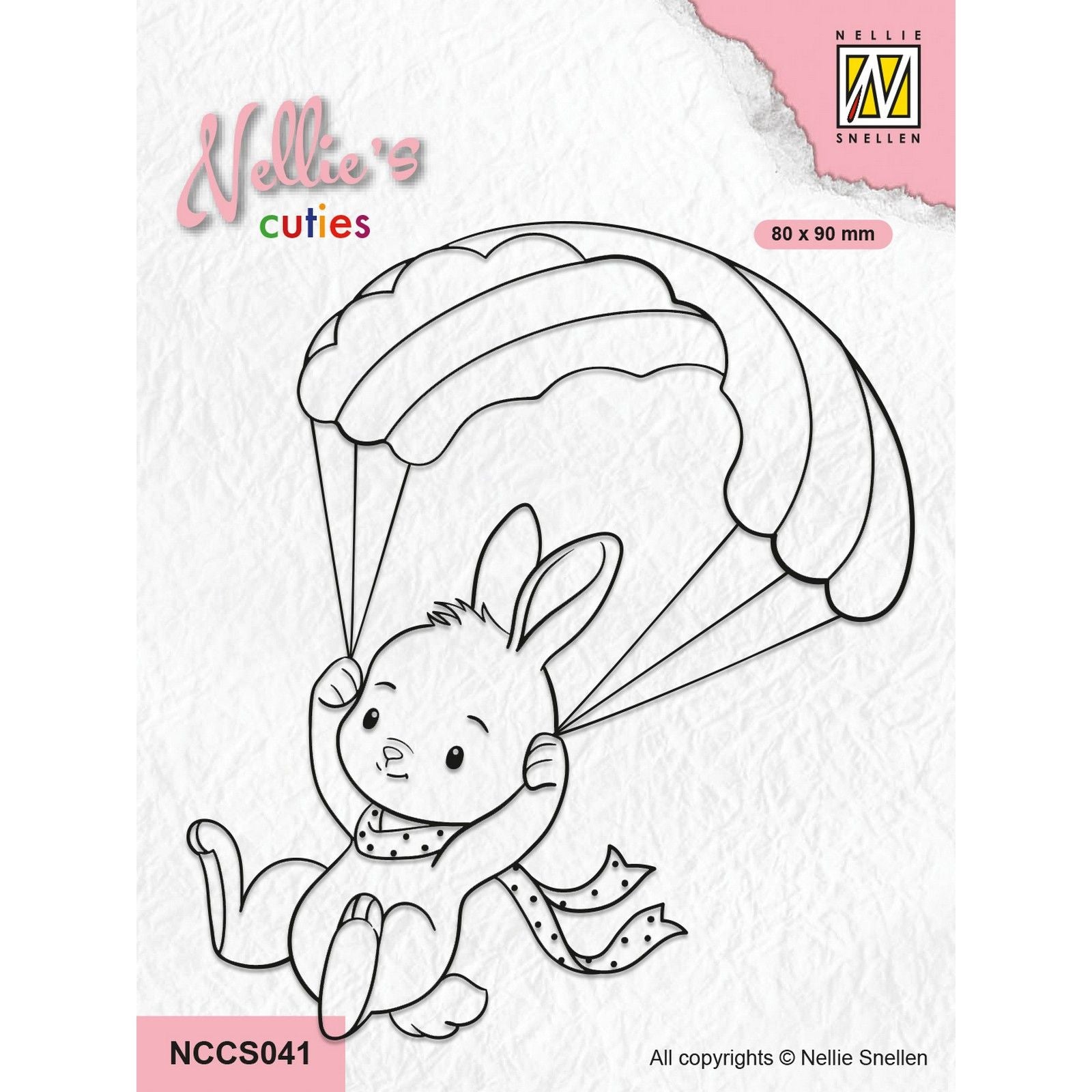 Nellie's choice • nellie's cuties clear stamp parachuting bunny