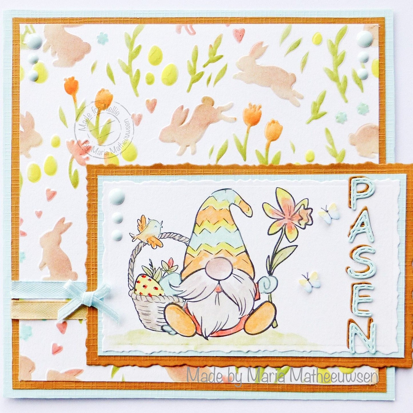 Nellie's choice • nellie's cuties clear stamp gnome with easter basket