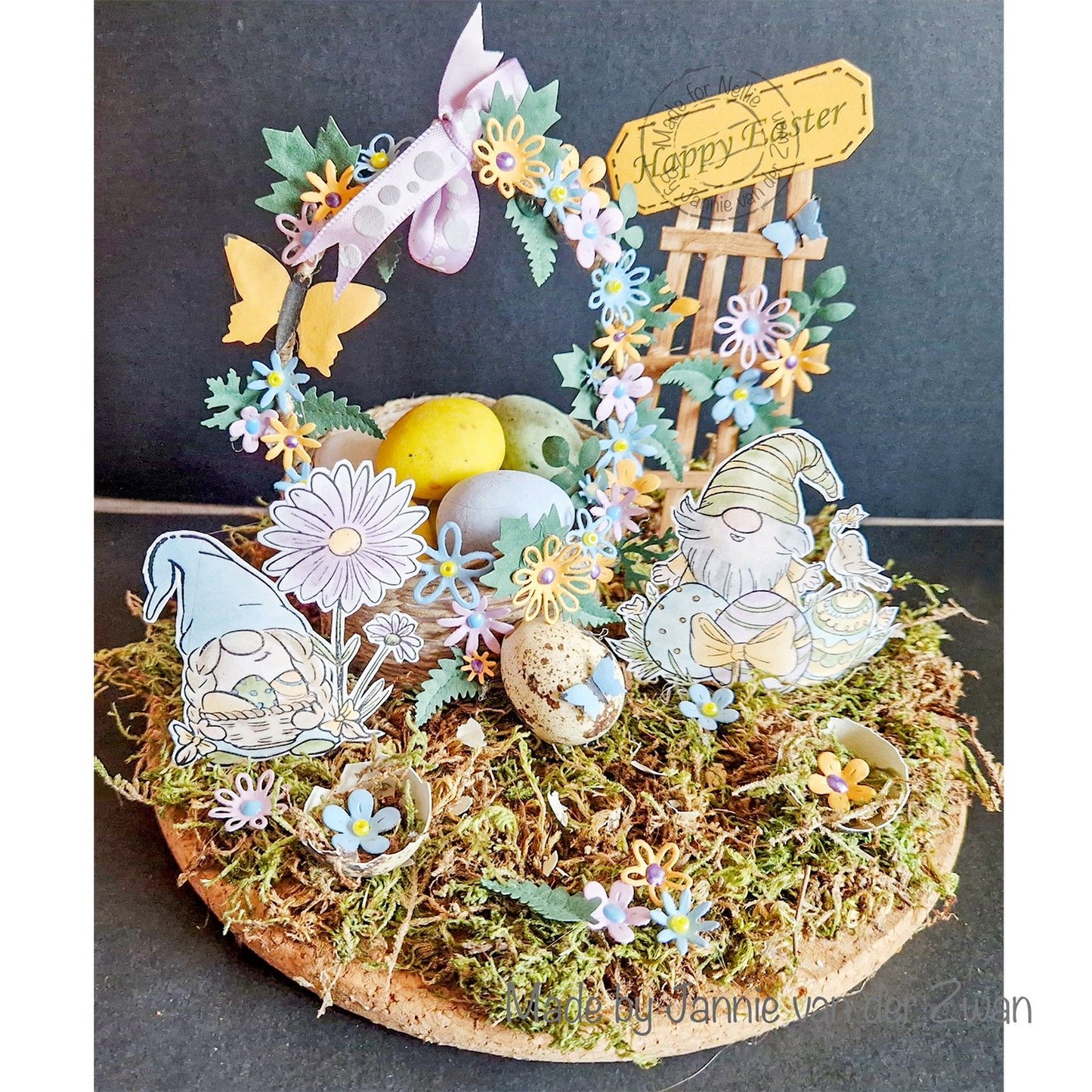 Nellie's choice • nellie's cuties clear stamp easter gnome with little birdy