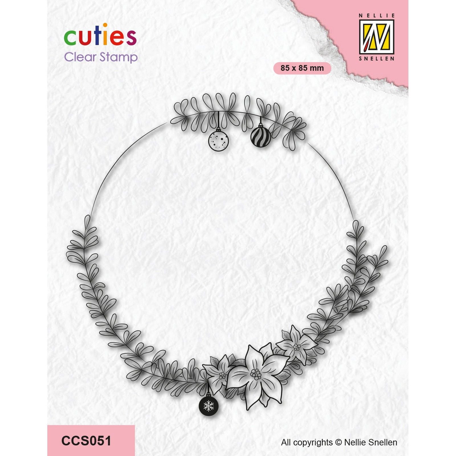Nellie's choice • cutie clear stempels wreath