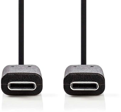 Nedis usb-kabel | usb 3.2 gen 1 | usb-c male | usb-c male | 60 w | 4k@60hz | 5 gbps | vernikkeld | 3.00 m | rond | pvc | zwart | doos - ccgb64700bk30