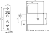 Nemef 1008 veiligheidsbijzetslot | skg* | dm47mm | 22x101mm rechthoekig | set van 3 stuks | gelijksluitend | dr 1+2+3+4 - 9100800453 - afbeelding 2