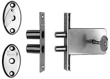 Nemef 1008 veiligheidsbijzetslot | skg* | dm47mm | 22x101mm rechthoekig | set van 3 stuks | gelijksluitend | dr 1+2+3+4 - 9100800453 - afbeelding 1