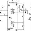 Nemef 1806 2 garageslot | pc60mm | slotkast staal verzinkt 59x159mm | stangen horizontaal | niet verend | m6 aansluiting | dag- en nachtfunctie | dr 1+2+3+4 - 9180602000
