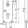 Nemef 1807 b garageslot | pc60mm | slotkast staal verzinkt 59x159mm | stang onder | niet verend | m8 aansluiting | nachtfunctie | dr 1+2+3+4 - 9180700020