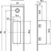 Nemef 1938 sluitplaat | kunststof 22x85mm | dr 1+2+3+4 | 85 x 22 x 15,1 mm - 9193800000
